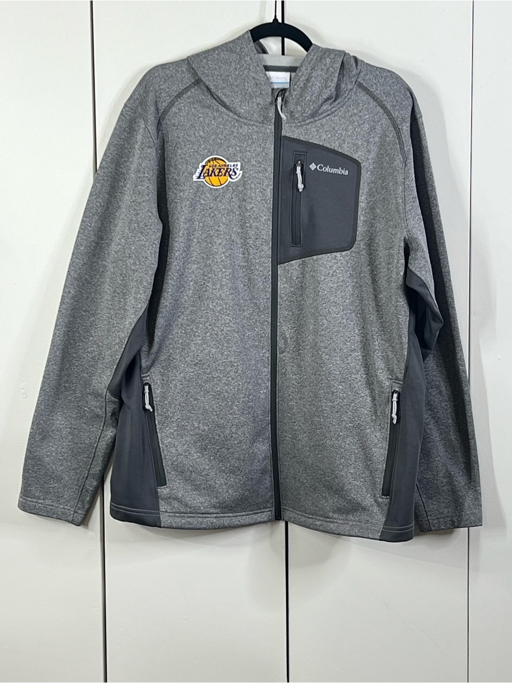 Columbia Los Angeles Lakers Gray Full Zip Jacket Hoodie Women’s Large